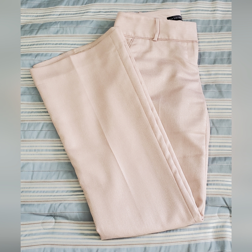 THE LIMITED Drew Fit Light Pink Flare Low Rise Dress Pants